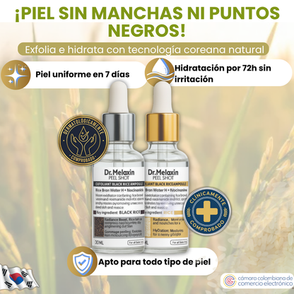 DrMelaxin™ | Sérum de Arroz Blanco & Arroz Negro 30ml